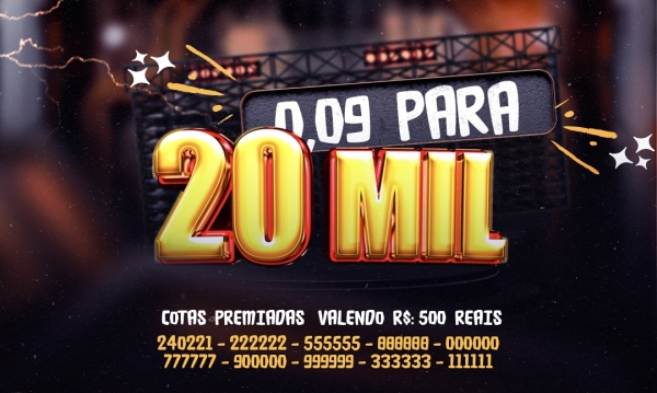 R$:0.09 Centavos Pra R$:25 Mil em Prêmios 